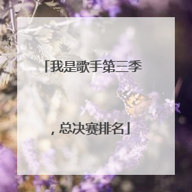 我是歌手第三季，总决赛排名