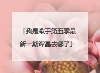 我是歌手第五季最新一期谭晶去哪了