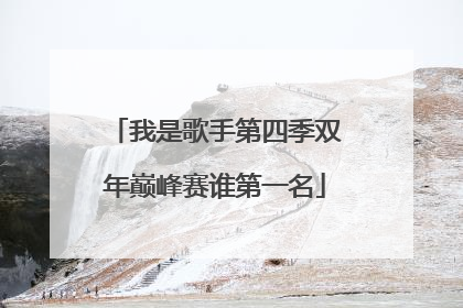 我是歌手第四季双年巅峰赛谁第一名
