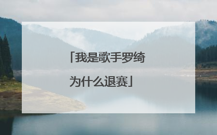 我是歌手罗绮为什么退赛