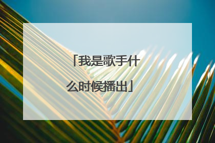 我是歌手什么时候播出
