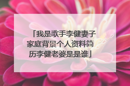 我是歌手李健妻子家庭背景个人资料简历李健老婆是是谁