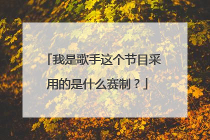 我是歌手这个节目采用的是什么赛制？