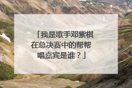我是歌手邓紫棋在总决赛中的帮帮唱嘉宾是谁？