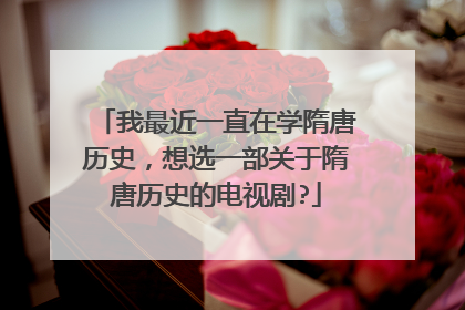 我最近一直在学隋唐历史，想选一部关于隋唐历史的电视剧?