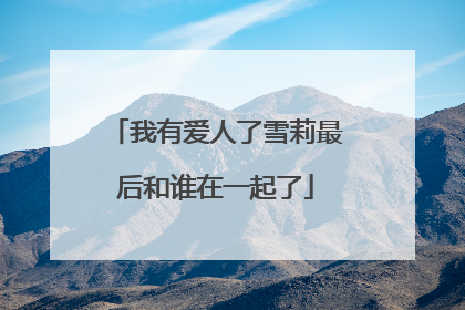 我有爱人了雪莉最后和谁在一起了