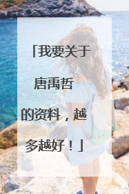 我要关于 唐禹哲 的资料，越多越好！