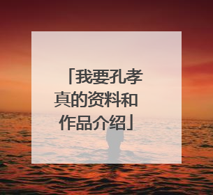 我要孔孝真的资料和作品介绍