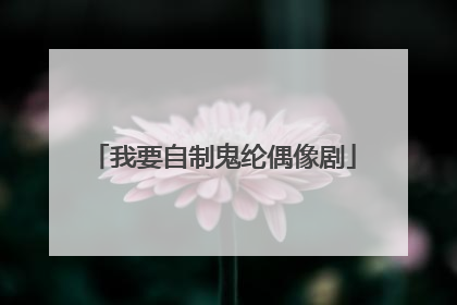 我要自制鬼纶偶像剧