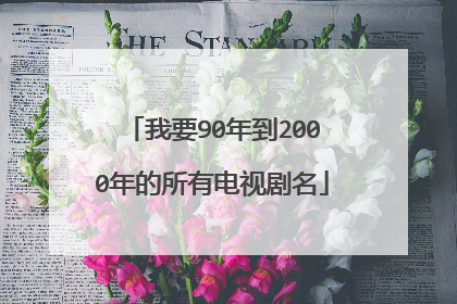 我要90年到2000年的所有电视剧名