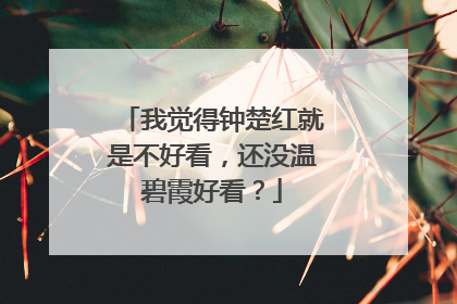 我觉得钟楚红就是不好看，还没温碧霞好看？