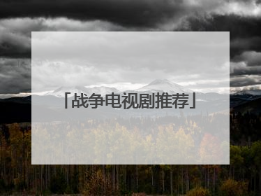 战争电视剧推荐