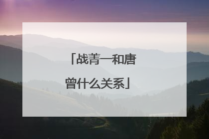 战菁一和唐曾什么关系