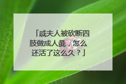 戚夫人被砍断四肢做成人彘,怎么还活了这么久?