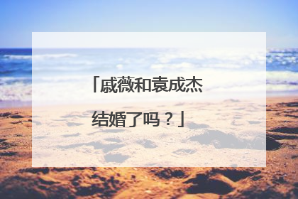 戚薇和袁成杰结婚了吗?