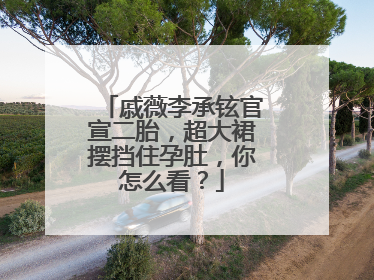 戚薇李承铉官宣二胎，超大裙摆挡住孕肚，你怎么看？