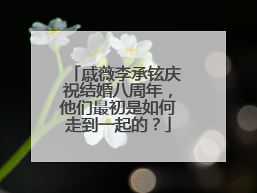 戚薇李承铉庆祝结婚八周年,他们最初是如何走到一起的?