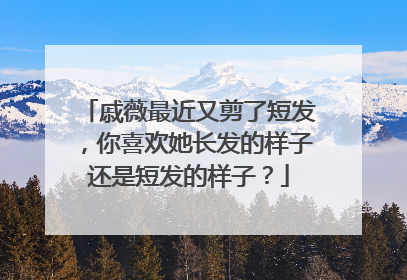 戚薇最近又剪了短发,你喜欢她长发的样子还是短发的样子?