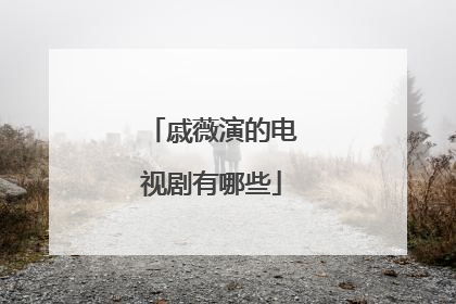 戚薇演的电视剧有哪些