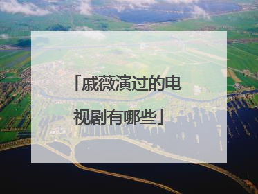 戚薇演过的电视剧有哪些