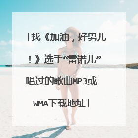 找《加油，好男儿！》选手“雷诺儿”唱过的歌曲MP3或WMA下载地址