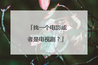 找一个电影或者是电视剧？