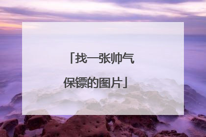 找一张帅气保镖的图片