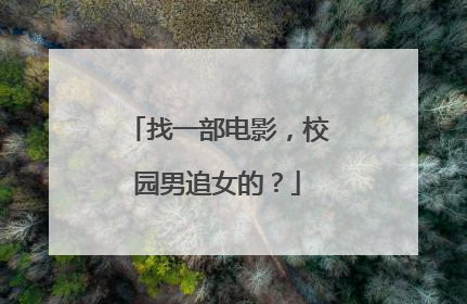 找一部电影，校园男追女的？