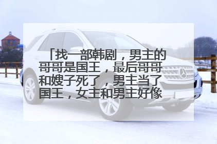 找一部韩剧,男主的哥哥是国王,最后哥哥和嫂子死了,男主当了国王,女主和男主好像是敌对关系。