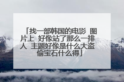 找一部韩国的电影 图片上 好像站了那么一排人 主题好像是什么大盗 偷宝石什么得
