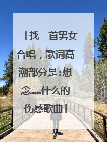 找一首男女合唱,歌词高潮部分是:想念……什么的伤感歌曲