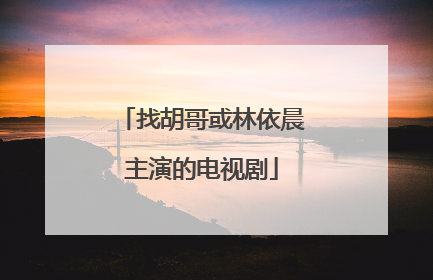 找胡哥或林依晨主演的电视剧