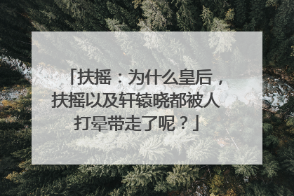 扶摇：为什么皇后，扶摇以及轩辕晓都被人打晕带走了呢？