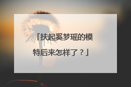 扶起奚梦瑶的模特后来怎样了？