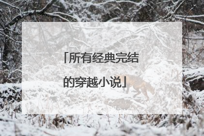 所有经典完结的穿越小说