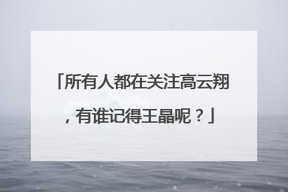 所有人都在关注高云翔，有谁记得王晶呢？