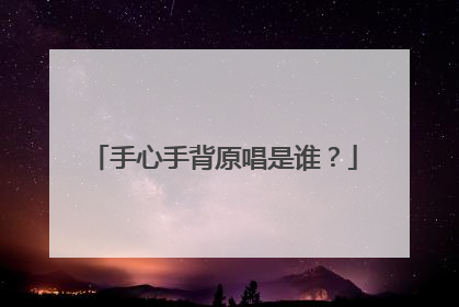 手心手背原唱是谁？