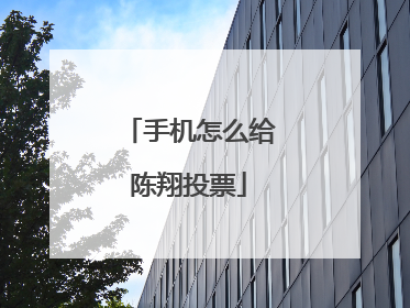 手机怎么给陈翔投票
