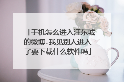 手机怎么进入汪东城的微博.我见别人进入了要下载什么软件吗