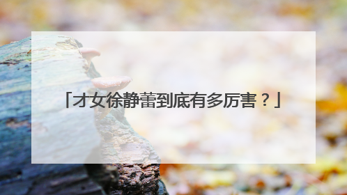 才女徐静蕾到底有多厉害？