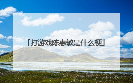 打游戏陈惠敏是什么梗