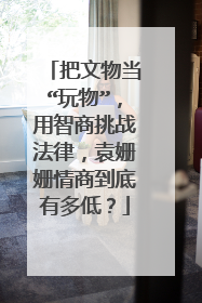 把文物当“玩物”，用智商挑战法律，袁姗姗情商到底有多低？