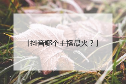 抖音哪个主播最火？