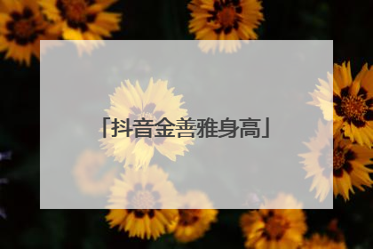 抖音金善雅身高
