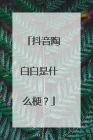 抖音陶白白是什么梗?