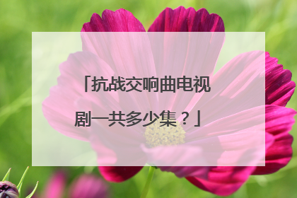 抗战交响曲电视剧一共多少集?