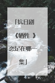 抗日剧 《牺牲 》恋足在哪一集