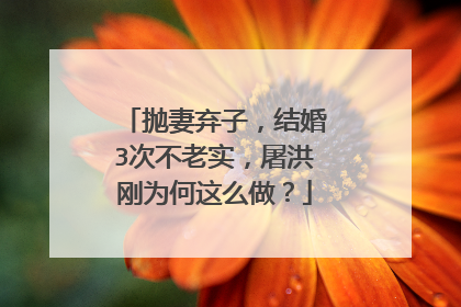 抛妻弃子，结婚3次不老实，屠洪刚为何这么做？