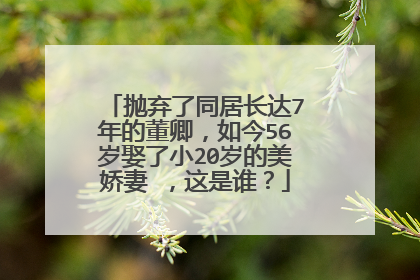 抛弃了同居长达7年的董卿，如今56岁娶了小20岁的美娇妻 ，这是谁？