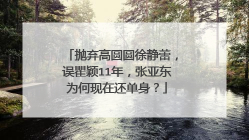 抛弃高圆圆徐静蕾，误瞿颖11年，张亚东为何现在还单身？